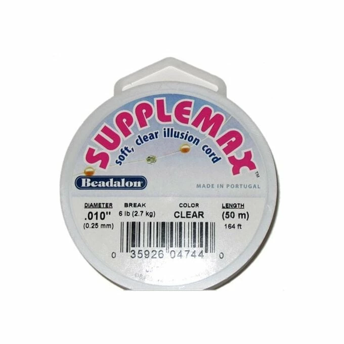 Promo β€οΈ Beadalon Supplemax Clear Illusion Cord 0.25mm X 50m π€© 3 Promo β€οΈ Beadalon Supplemax Clear Illusion Cord 0.25mm X 50m π€©