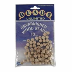 Buy ❤️ Beads Unlimited Unvarnished Wooden Beads 10mm 80 Pack 😉