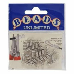 Buy 🔥 Beads Unlimited Nickel Plated Leather Ends 30 Pack 🎉