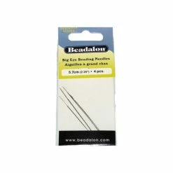 New 🥰 Beadalon Big Eye Beading Needles 5.7cm 4 Pack 🤩