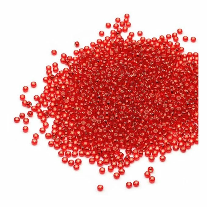Budget π Beads Unlimited Ruby Rocaille Beads 2.5mm X 3mm 50g π 3 Budget π Beads Unlimited Ruby Rocaille Beads 2.5mm X 3mm 50g π