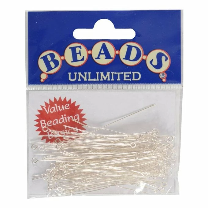 Best deal π Beads Unlimited Silver Plated Eyepins 50mm 85 Pack π 4 Best deal π Beads Unlimited Silver Plated Eyepins 50mm 85 Pack π - Image 2