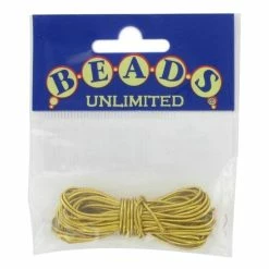 Cheapest 👏 Beads Unlimited Gold Elastic 1mm X 4m 😍