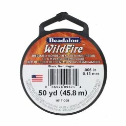 Cheap ❤️ Beadalon Wildfire Beading Thread Black 50YD 🧨
