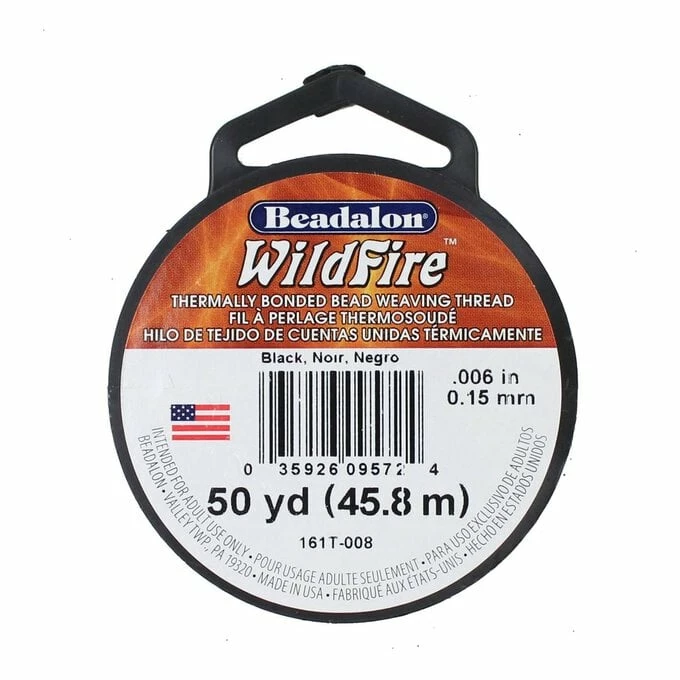 Cheap โค๏ธ Beadalon Wildfire Beading Thread Black 50YD ๐งจ 3 Cheap โค๏ธ Beadalon Wildfire Beading Thread Black 50YD ๐งจ
