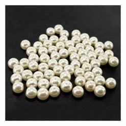 Deals 😀 Hobbycraft Glass Pearls Beads White ✨