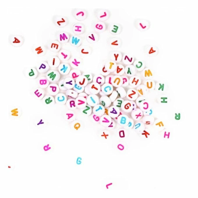 Wholesale ๐คฉ Hobbycraft White Round Flat Alphabet Beads With Colour 7mm X 4mm ๐ฅ 4 Wholesale ๐คฉ Hobbycraft White Round Flat Alphabet Beads With Colour 7mm X 4mm ๐ฅ - Image 2