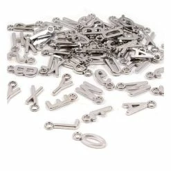 Best Pirce ✔️ Hobbycraft Silver Alphabet Charms 78 Pieces 💯