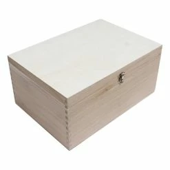 Promo 🔥 Hobbycraft Wooden Storage Box 35cm X 25cm X 17cm 🌟