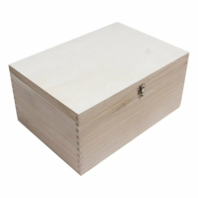 Promo ๐ฅ Hobbycraft Wooden Storage Box 35cm X 25cm X 17cm ๐ 3 Promo ๐ฅ Hobbycraft Wooden Storage Box 35cm X 25cm X 17cm ๐