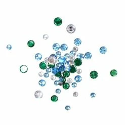Best Sale β¨ Hobbycraft Blue And Green Assorted Large Round Gems 90g π