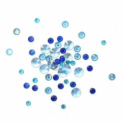 Wholesale ⭐ Hobbycraft Blue Assorted Round Gems 90g 🔔