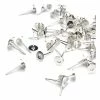 New ⌛ Beads Unlimited Silver Plated Midi Flat Stud 30 Pack ✨
