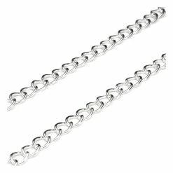 Best Pirce 💯 Beads Unlimited Silver Plated Heavy Curb Chain 4.5mm X 3m 💯