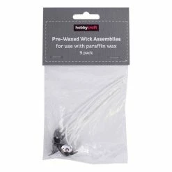 Brand new 🥰 Hobbycraft Pre-Waxed Wick Assemblies For Paraffin Wax 9 Pack 🌟