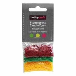 New 🎁 Hobbycraft Fluorescent Candle Making Dye 3g 3 Pack 🎁