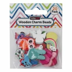 Deals 🤩 Hobbycraft Wooden Charm Beads 20 Pack 👍 -Hobbycraft Shop 643031 1000 2 wooden charm beads 20 pack