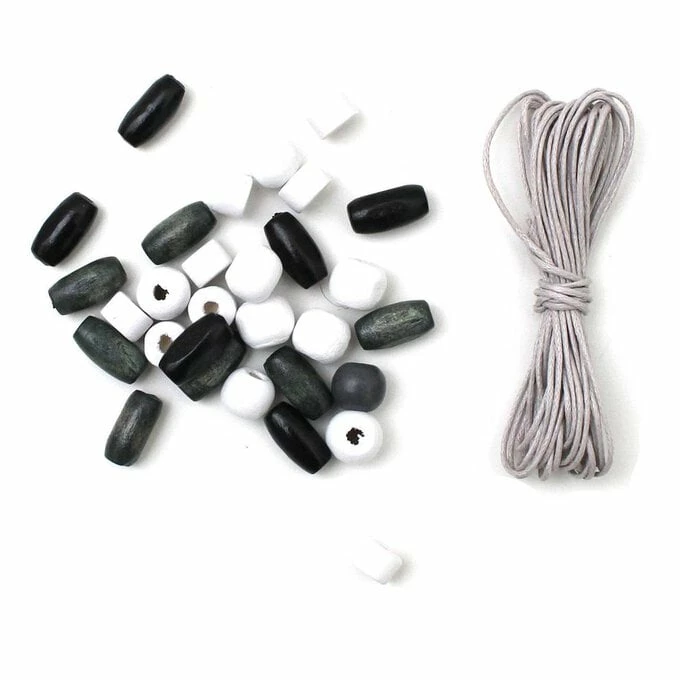 New ๐ Hobbycraft Black And White Wooden Bead Bag ๐ฅฐ 3 New ๐ Hobbycraft Black And White Wooden Bead Bag ๐ฅฐ