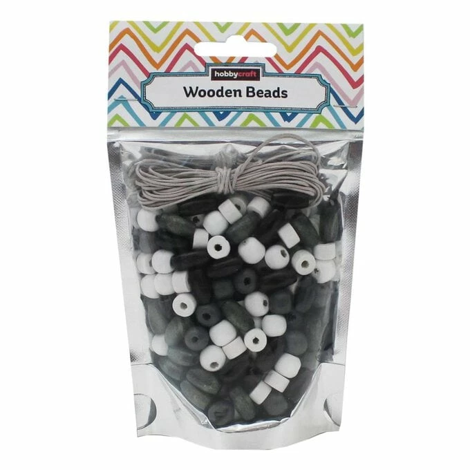 New ๐ Hobbycraft Black And White Wooden Bead Bag ๐ฅฐ 4 New ๐ Hobbycraft Black And White Wooden Bead Bag ๐ฅฐ - Image 2