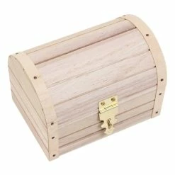 Deals 🎁 Hobbycraft Wooden Jewellery Chest 13cm X 9cm X 9cm 🧨