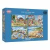 Flash Sale 😍 Gibsons Wish You Were Here Jigsaw Puzzles 500 Pieces 4 Pack 👍 -Hobbycraft Shop 658869 1000 1 Wish You Were Here x4
