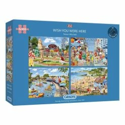 Flash Sale 😍 Gibsons Wish You Were Here Jigsaw Puzzles 500 Pieces 4 Pack 👍
