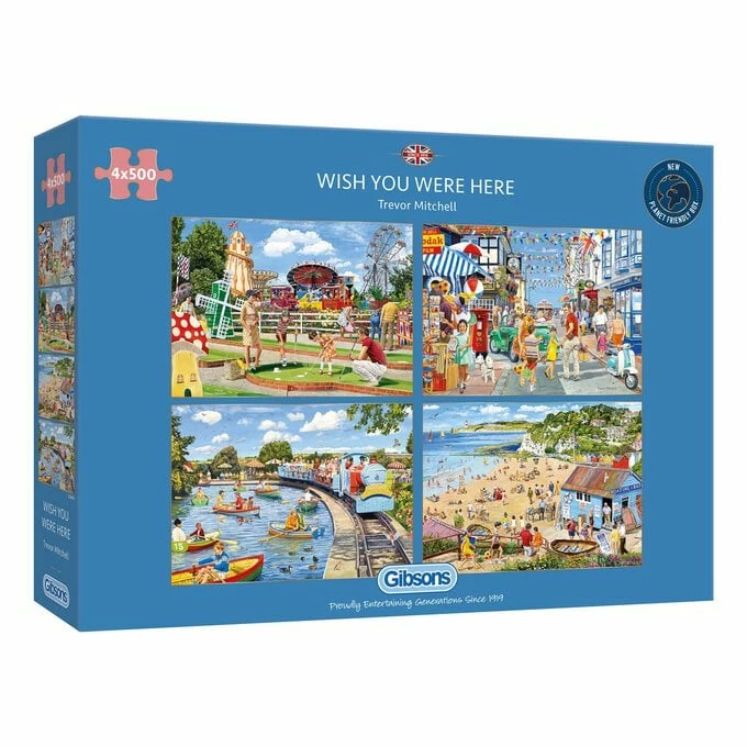 Flash Sale π Gibsons Wish You Were Here Jigsaw Puzzles 500 Pieces 4 Pack π 3 Flash Sale π Gibsons Wish You Were Here Jigsaw Puzzles 500 Pieces 4 Pack π